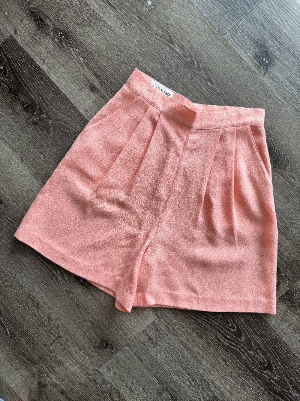 Vintage 1980s 1990s Cassini High Waist Pleated Shorts | Blush Pink